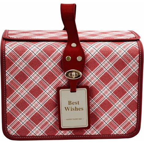L'Arcolaio Bauletto Rettangolare Grande Vintage Red 28,8x20,7x20 cm