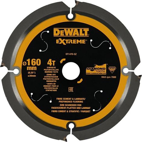 DeWALT - Disco de corte 160x20 mm, 4 dientes DT1470