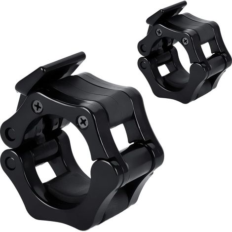 Colliers Bague de Serrage, 2 Pièces Pinces à Haltères Libération Rapide Clips de Collier D'Haltères pour Entraînement Fitness Haltérophilie (1/5)