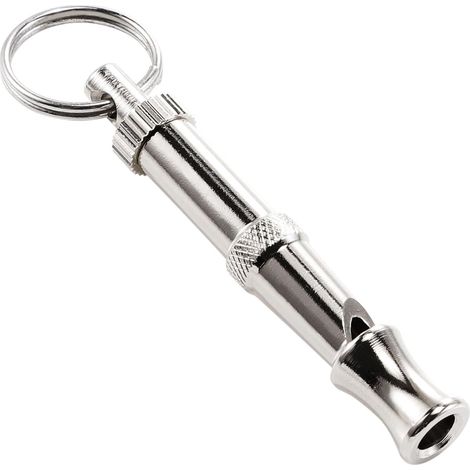 Sifflet de dressage professionnel pour chiens - Tonalité réglable - Pour distraire et rappeler les chiens - Modèle porte-clés (Argent - 1 pièce) (1/5)