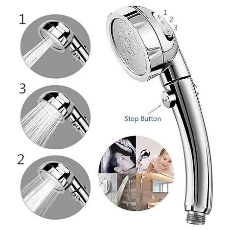 Pommeau de douche haute pression 3 en 1, douchette portable (1/5)