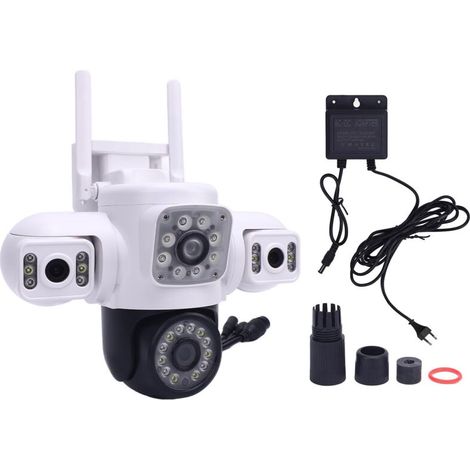 Outdoor WiFi Wireless Three Lens Motion Detection IP66 Rain Proof HD Security Camera for Home Surveillance EU Plug (1/5)
