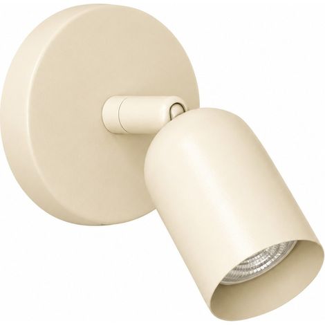 Applique da parete vintage a testa singola, color crema, lampada decorativa a luce soffusa per camera da letto e sala da pranzo. (1/4)