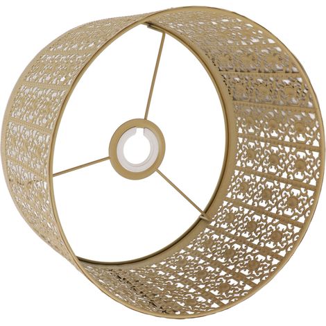 Abat-jour métallique creux E27/E14, fixation par clip, installation facile, résistant, pour lampe de table, chambre, salon, maison, jaune (1/5)