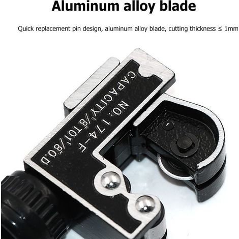 Small pipe cutter, repair tool for air conditioners and refrigerators, cutting tool for copper and plastic pipes. (1/5)