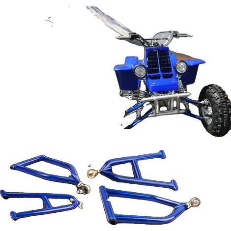 Brazos A-Long ensanchados, 5 cm más anchos, compatibles con Yamaha Banshee 350, inclinación y caída ajustables, 71 cm de longitud, acero de alta resistencia y duradero. (1/5)