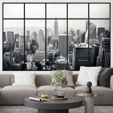 Stickers Trompe l'oeil fenêtre verrière - New York - 60 x 95 cm (1/5)