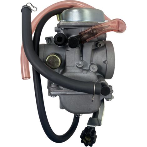 Le carburateur PD33JK est compatible avec le carburateur du quad Kawasaki Bayou 300. Il s'agit d'un carburateur à piston avec une pompe d'accélération sensible. (1/3)