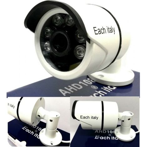 TELECAMERA VIDEOSORVEGLIANZA AHD CON 6 LED ARRAY IR 3.6 MM 4MP 1080P MOD. 6060 (1/5)