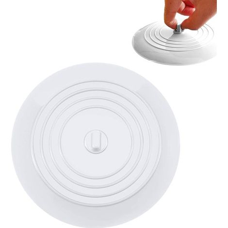 Tappo universale per vasca da bagno, tappo universale impermeabile per lavello da cucina in acciaio inox, vasca da bagno in ceramica, WC, lavabo, doccia, 1 pezzo, grigio (1/5)