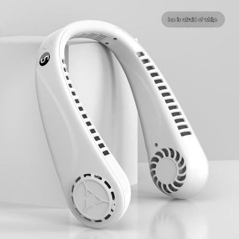 Ventilateur Portable - Sans Lame - Batterie Rechargeable 6000 Mah - 5 Vitesses Réglables - Usage Intérieur Extérieur - 1 Pièce