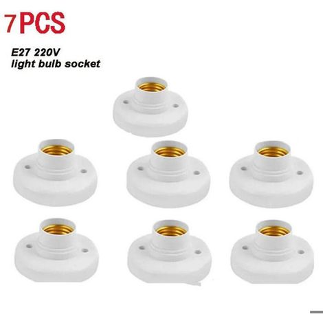 E27 bouchon à vis douille or blanc plafonnier ampoule fixation Base support ampoule support lampe douille pour la - 7pcs-E27[B2]