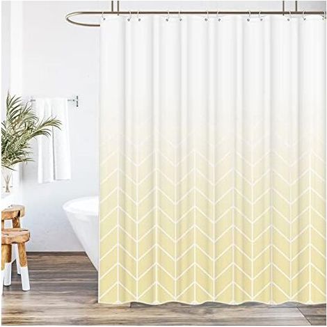 Rideau de Douche en Polyester Anti-Moisissure 183 x 183 cm, Rideau de Salle de Bain en Tissu Lavable à Impression Numérique avec (1/4)