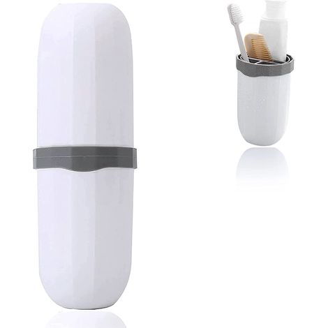 Boîte De Rangement Pour Brosse À Dents - 20 8 X 6 8 Cm - PP - Pour Salle De Bains Voyage Camping Bureau - 1 Pièce (1/5)