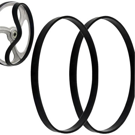 Lot de 2 bandes élastiques universelles de 20,3 cm pour le travail du bois, compatibles avec HBS20 et de nombreuses scies à ruban courantes, antidérapantes et amortissantes (1/5)