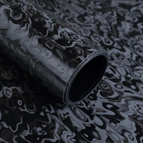 Covering Carbone Noir 3D Motif Fantôme 30 x 150 cm, Covering Voiture Adhésif avec Technologie de Libération d'air, Film Protection Intérieure et Extérieure pour Voitures, Motos et Vélos (1/5)