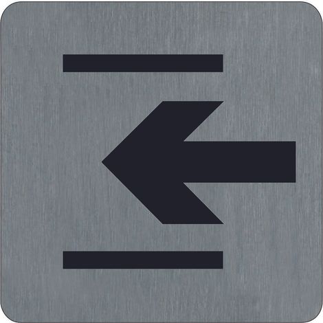 Plaque de porte Entrée - Aluminium brosse 100x100mm - 4384146