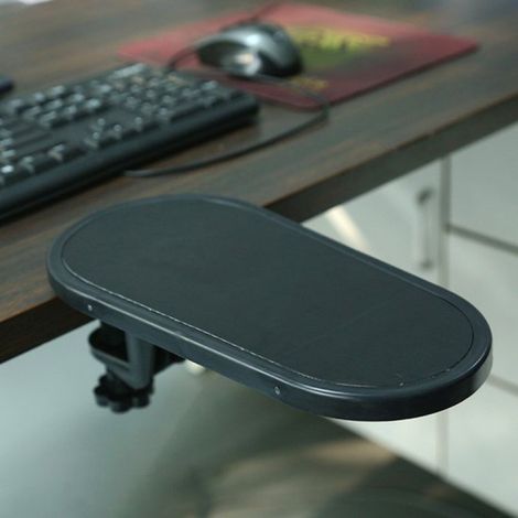 Repose-bras de bureau, extension de repose-bras réglable et pivotante à 180° pour ordinateur, repose-poignets ergonomique pour soulager la fatigue. (1/4)