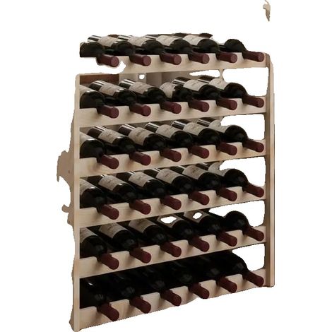 Cave à vin, Design en bois massif, Rangement gain de place, 67.5 x 25 x 87 cm (1/2)