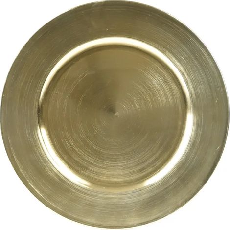 Plato decorativo de plástico oro 33 cm (1/3)