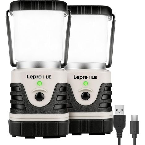 Lampe Camping LED Rechargeable 1000Lm, 4 Modes Dimmable, IPX4 Etanche (1/5)