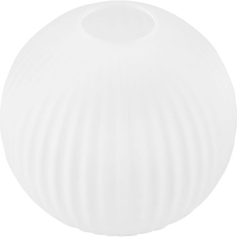 Abat-jour à riffle, boule blanche, petit modèle 14 cm (1/4)