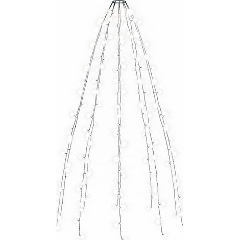 Red de luces de árbol de Navidad 180 LEDs blanco frío 180 cm vidaXL