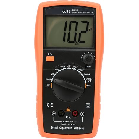 Multimètre numérique 6013 avec capacimètre (20 000 µF), sélection manuelle de la gamme, outil de mesure (1/5)