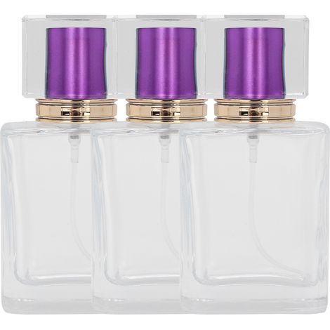 50 ml nachfüllbare Glas-Parfümflasche mit Sprühfunktion für Flüssigkeiten und Make-up, lila (1/5)