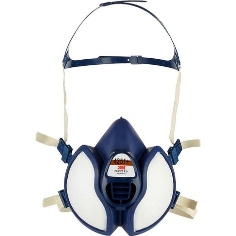 3M – Masque de protection anti-gaz et poussières P2 A1 – Filtres intégrés – Réutilisable – Conforme norme EN405:2001+A1:2009 (1/2)