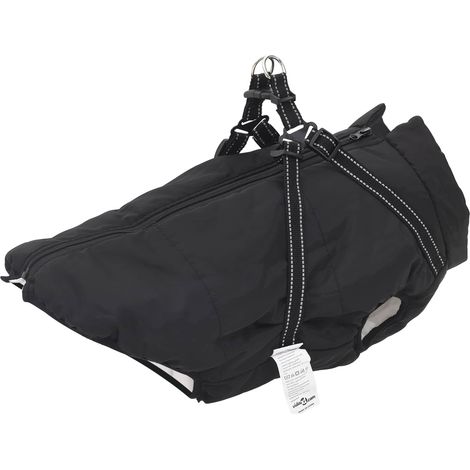 Hundemantel Schwarz L48 Fleece und Polyester