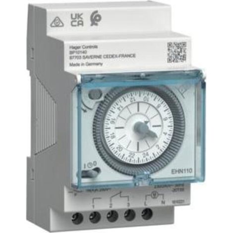 hager Schaltuhr elektromechanisch ohne Gangreserve Tagesuhr 1W 16A
