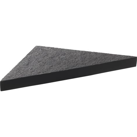 Mensola angolare in pietra naturale - 24 x 24 cm x 2,4 cm di spessore - roccia marina