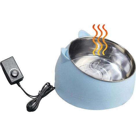 Gamelle chauffante pour animaux de compagnie - Gamelle d'hiver pour chien - Gamelle d'eau chauffante à température réglable pour chiens/chats/lapins/poules