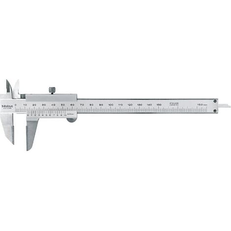 Mitutoyo Nonius Anreißmessschieber, HM-Flächen 0-150mm, 0,05mm, Metrisch (1/2)
