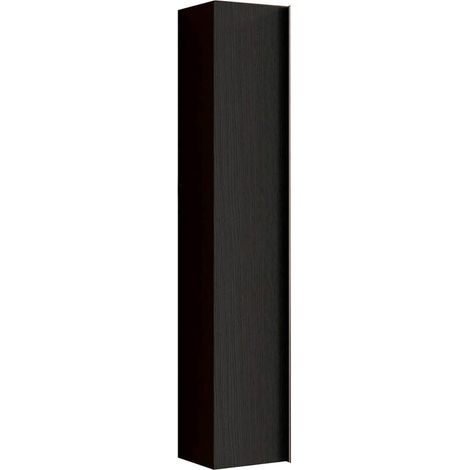 Colonne murale suspendue 1 porte aspect bois finition noir - TERAS (1/3)