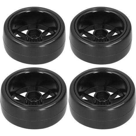 Jantes Alliage 4 Pièces pour Pneus Dérive RC, Compatibles WPL D12 et Camions 1/10, Diamètre 63MM (1/5)