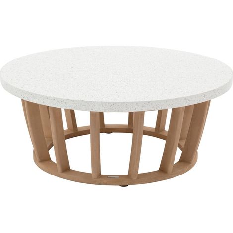 Tavolino da giardino rotondo lemindo 100 cm in eucalipto - Hespéride