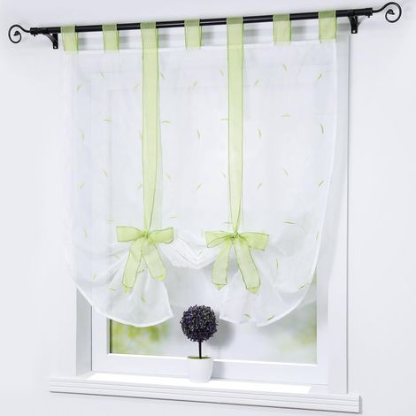 Stores romains avec corde Stores relevables LxH60x140cm Vert, 1pcsRideaux - Rainbow
