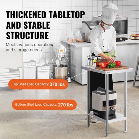 Table de Travail en Acier Inoxydable 61x45 - 7x86 - 4 cm (1/5)