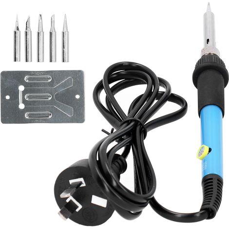 Fer à souder électrique 60W réglable avec 7 accessoires, outil de soudage AC 220V prise AU (1/5)