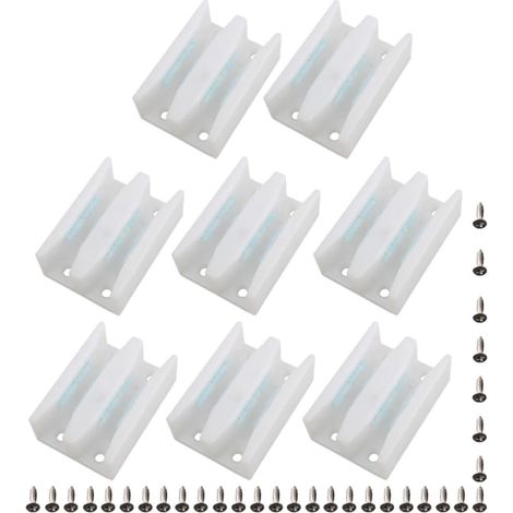 lot de 8 guide de sol pour porte en verre, plastique (1/5)