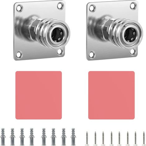 Support de à Mousse pour Nettoyeur Haute Pression 1/4 ''connecteur Rapide Support Mural en Acier Inoxydable Support de Bouteille de Nettoyeur Haute Pression de Voiture (Argent) (1/5)