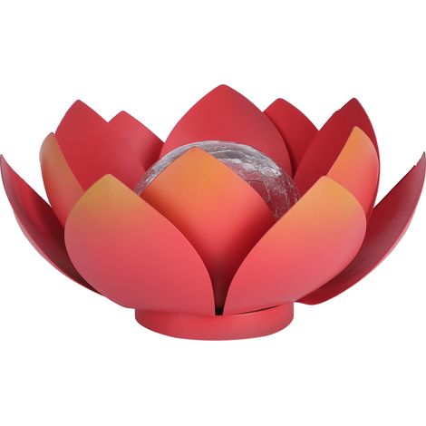Lampe de jardin solaire LED en forme de lotus, étanche, sans installation, pour pelouse, table, sol (1/5)