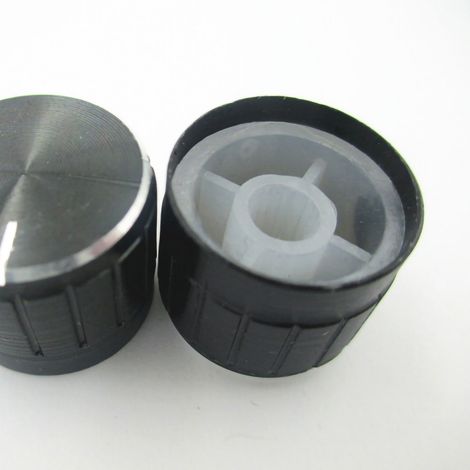 Bouton de commande, capuchon de potentiomètre, bouton rotatif en alliage d'aluminium, réglage du volume, bouton de lampadaire, noir