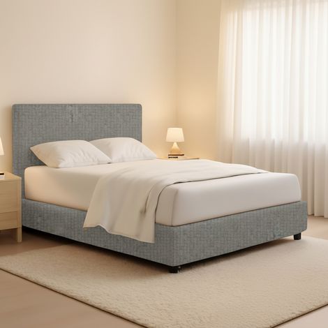 Letto Matrimoniale Lichfield, Sfoderabile, Contenitore Made in Italy, Grigio Cenere (1/5)