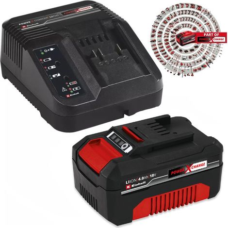 Einhell 18v Power X-Change PXC Starter Kit - 1x 4.0Ah Battery + 3ah Fast Charger (1/5)