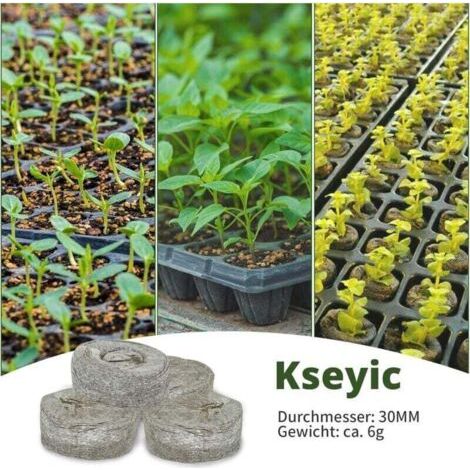 QORVA-50 PCS Pastilles de Culture, Tourbe Compressée, avec Nutriments Bloc de Nutrition pour Semis, pour la Culture de Plantes de Jardinage