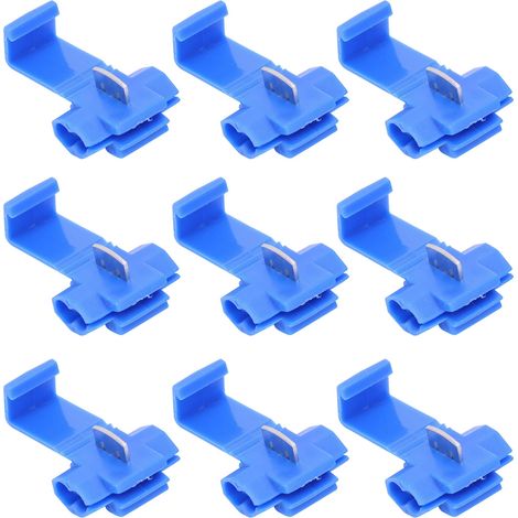 210 Stück elektrische Steckverbinder, Schnellverbinder, blaue Kabelklemmen, automatische Crimp-Klemmenblöcke, Drahtverbindungsset. (1/5)