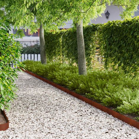 Teenpull – Raseneinfassung 30 pcs 100 x 12 cm Stahl Rostig (1/5)